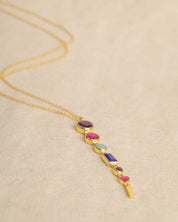 Elegantes Collier mit Amethyst & Gold – Farbenfrohe Raffinesse - Blossom Hair & Fashion