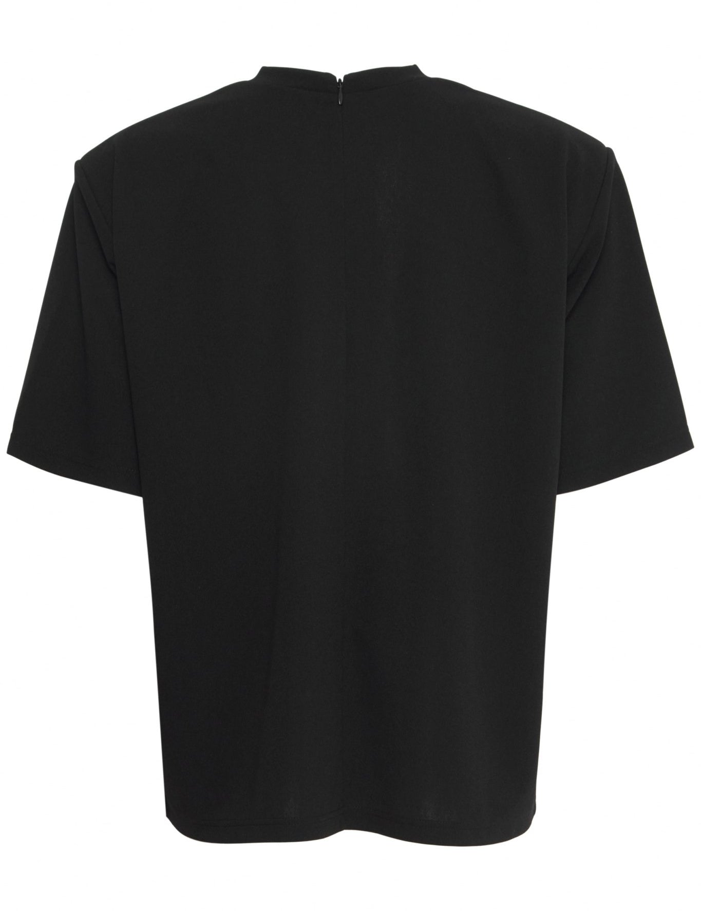 Elegantes schwarzes Damen - Shirt mit Recycling - Anteil - Blossom Hair & Fashion
