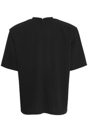 Elegantes schwarzes Damen - Shirt mit Recycling - Anteil - Blossom Hair & Fashion