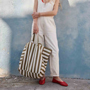 ELISA-STREIFEN-TASCHE OLIVE - GREIGE - Blossom Hair & Fashion