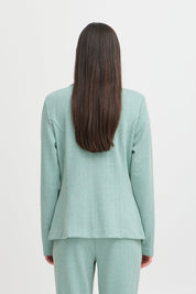 Exklusiver Blazer in Beryl Green mit Herringbone - Muster - Blossom Hair & Fashion