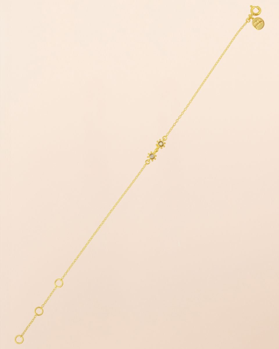 Feines Armband mit Labradorit im Goldton - Blossom Hair & Fashion