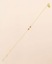 Feines Armband mit Rubin im Goldton - Blossom Hair & Fashion
