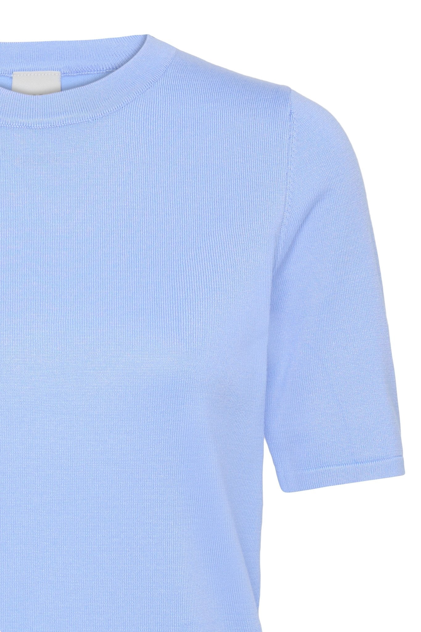 Feinstrickshirt in Hellblau mit Rundhalsausschnitt - Blossom Hair & Fashion