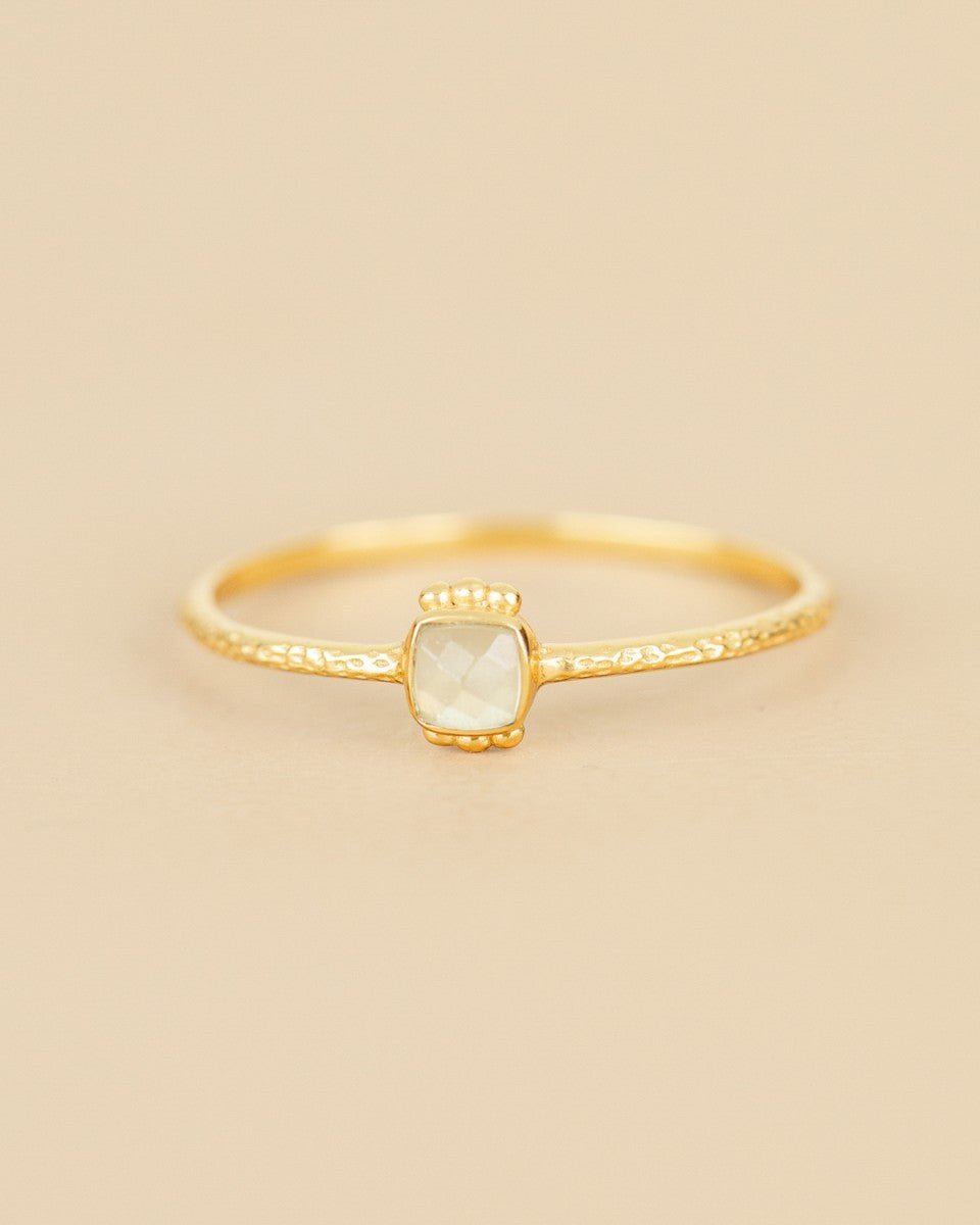 Filigraner Goldring mit Prénit Stein, Größe 56 - Blossom Hair & Fashion