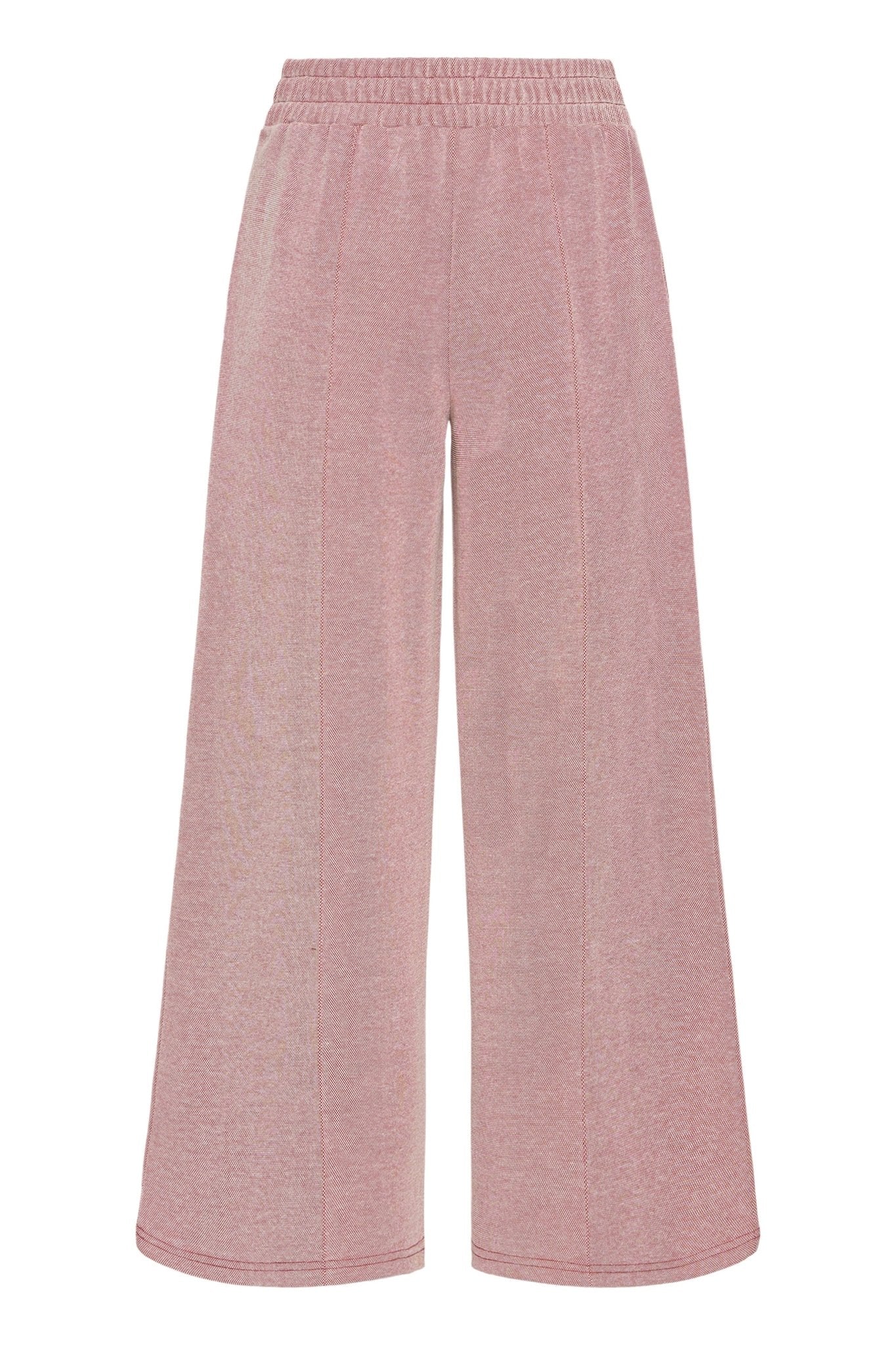 Gerade Hose in Rosé mit elastischem Bund - Blossom Hair & Fashion