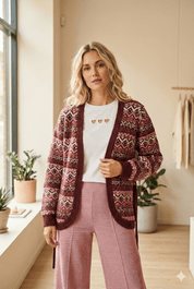 Gerade Hose in Rosé mit elastischem Bund - Blossom Hair & Fashion
