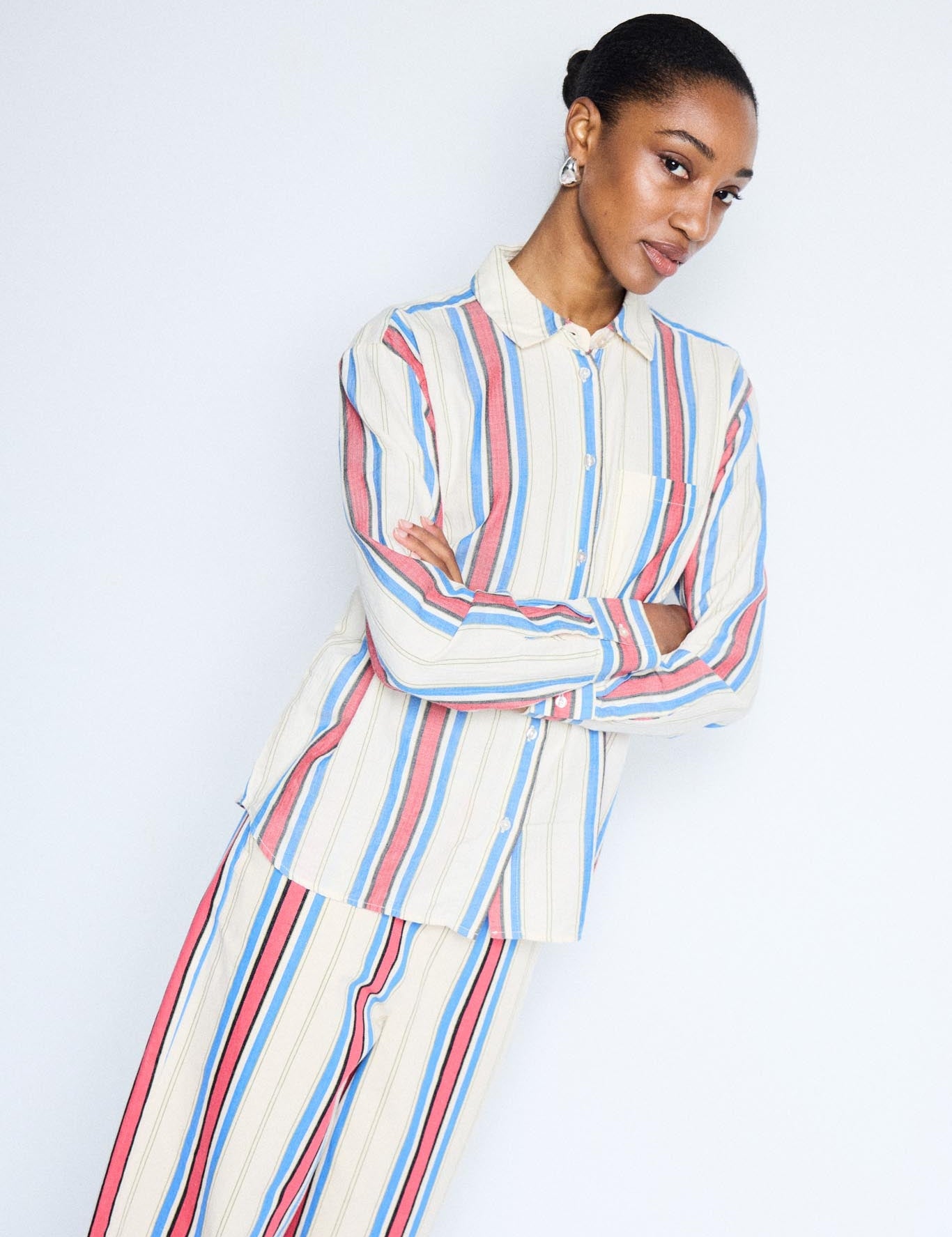 Gestreifte Bluse im Loose Fit - Blossom Hair & Fashion