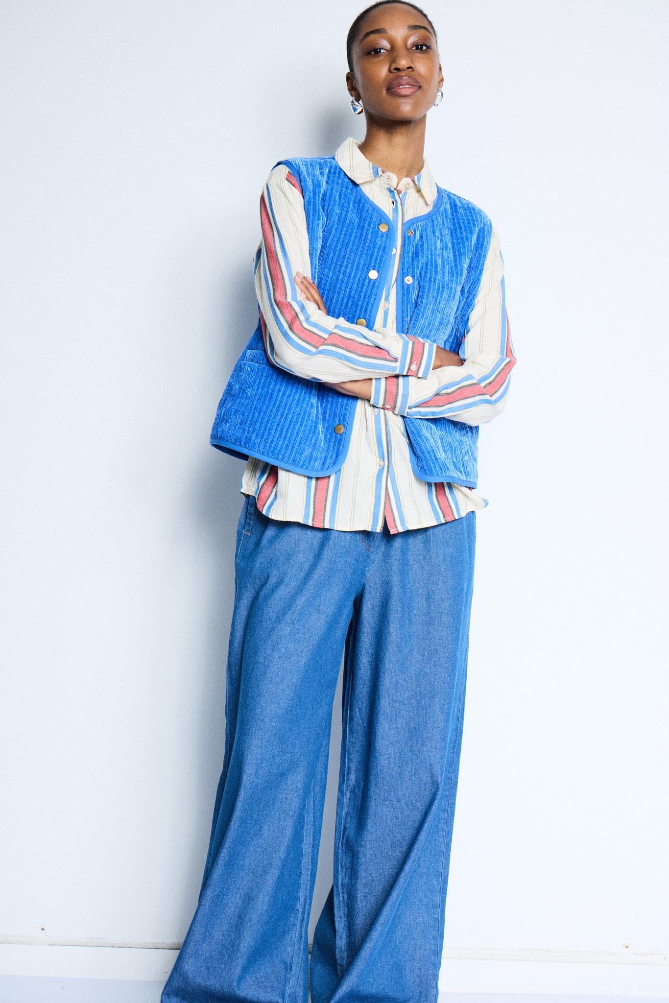 Gestreifte Bluse im Loose Fit - Blossom Hair & Fashion