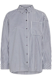 Gestreifte Bluse langarm mit Brusttasche - Blossom Hair & Fashion