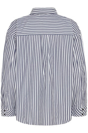 Gestreifte Bluse langarm mit Brusttasche - Blossom Hair & Fashion