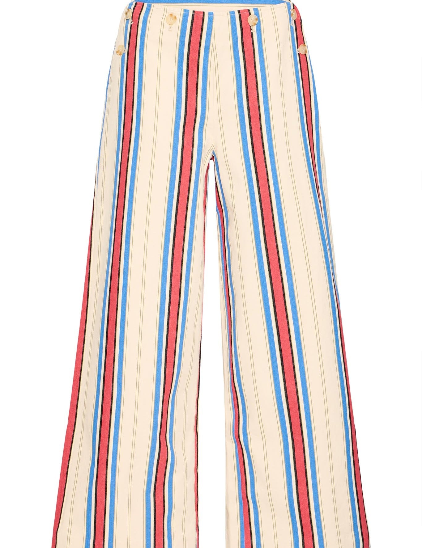 Gestreifte Hose mit High Waist und geradem Bein - Blossom Hair & Fashion