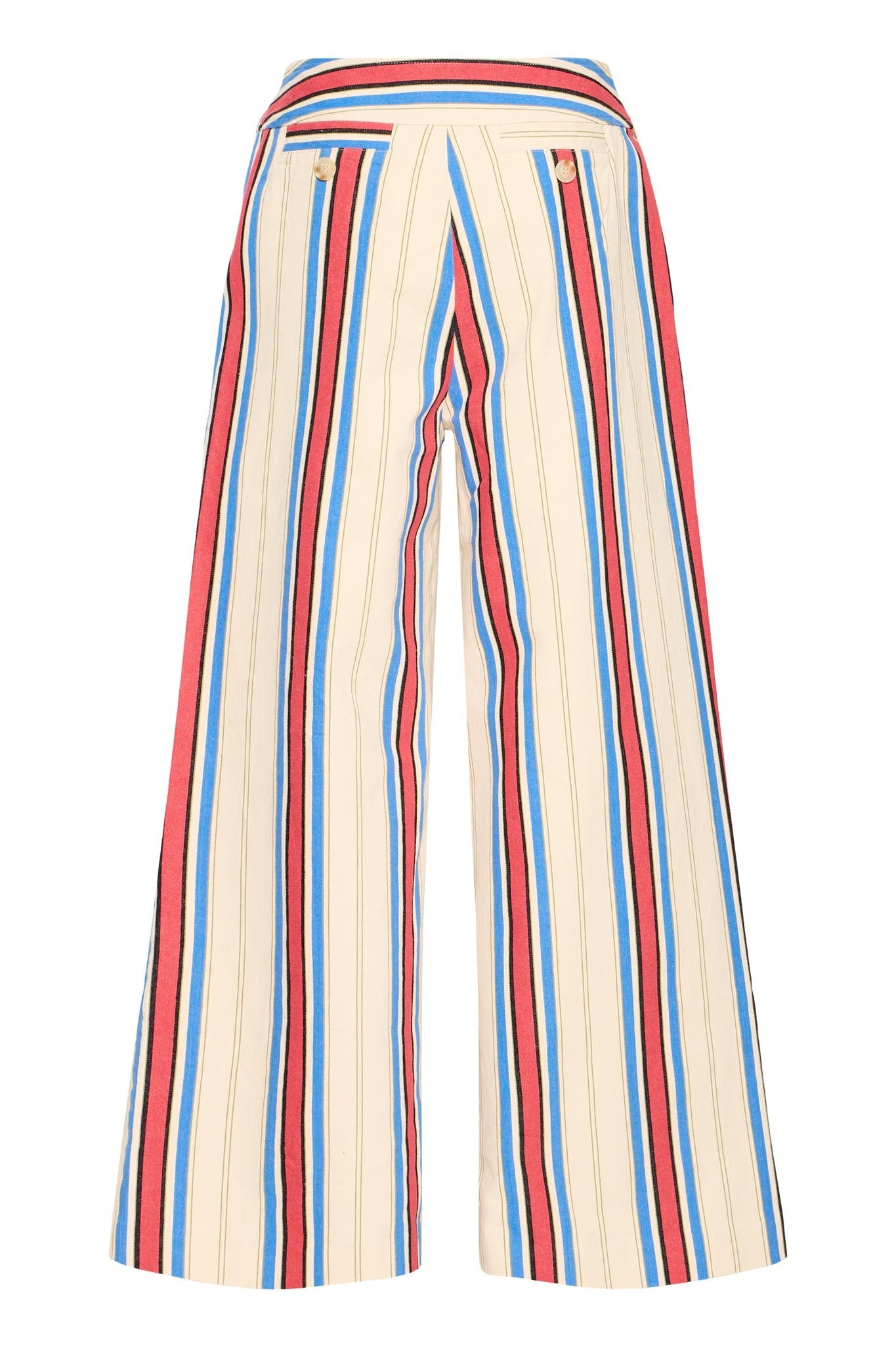 Gestreifte Hose mit High Waist und geradem Bein - Blossom Hair & Fashion