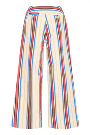 Gestreifte Hose mit High Waist und geradem Bein - Blossom Hair & Fashion