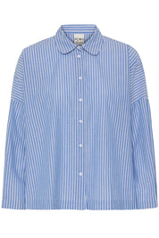 Gestreifte Oversize Bluse aus Baumwolle - Blossom Hair & Fashion