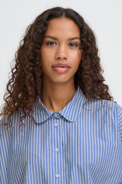 Gestreifte Oversize Bluse aus Baumwolle - Blossom Hair & Fashion