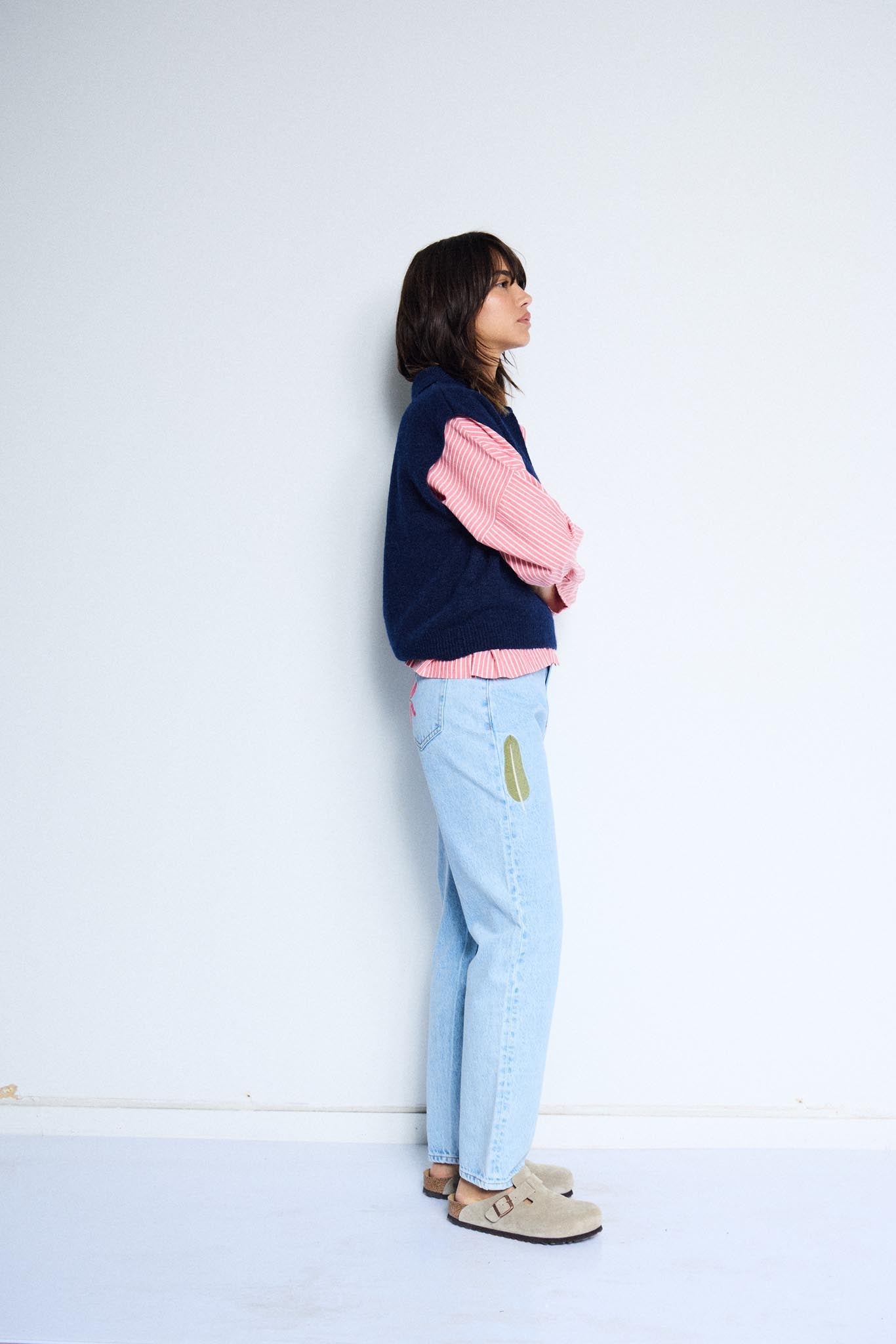 Gestreifte Oversize Bluse aus Baumwolle - Blossom Hair & Fashion