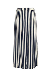 Gestreifter Midirock in Navy & Creme - Blossom Hair & Fashion