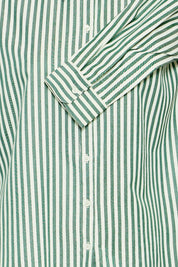 Gestreiftes Hemd in Gruen Weiss Regular Fit - Blossom Hair & Fashion