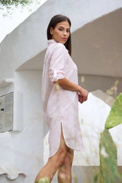 Gestreiftes Hemdblusenkleid aus Baumwolle – Luftig & zeitlos für Damen - Blossom Hair & Fashion