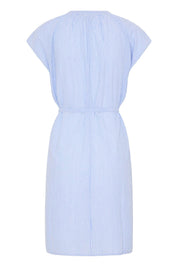 Gestreiftes Kleid mit Stickerei in Hellblau - Blossom Hair & Fashion