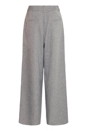 Graue Stoffhose mit weitem Bein - Blossom Hair & Fashion