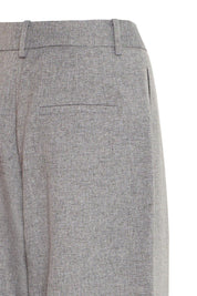 Graue Stoffhose mit weitem Bein - Blossom Hair & Fashion