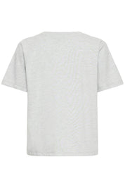 Graues T Shirt mit Kirschmotiv Baumwolle - Blossom Hair & Fashion