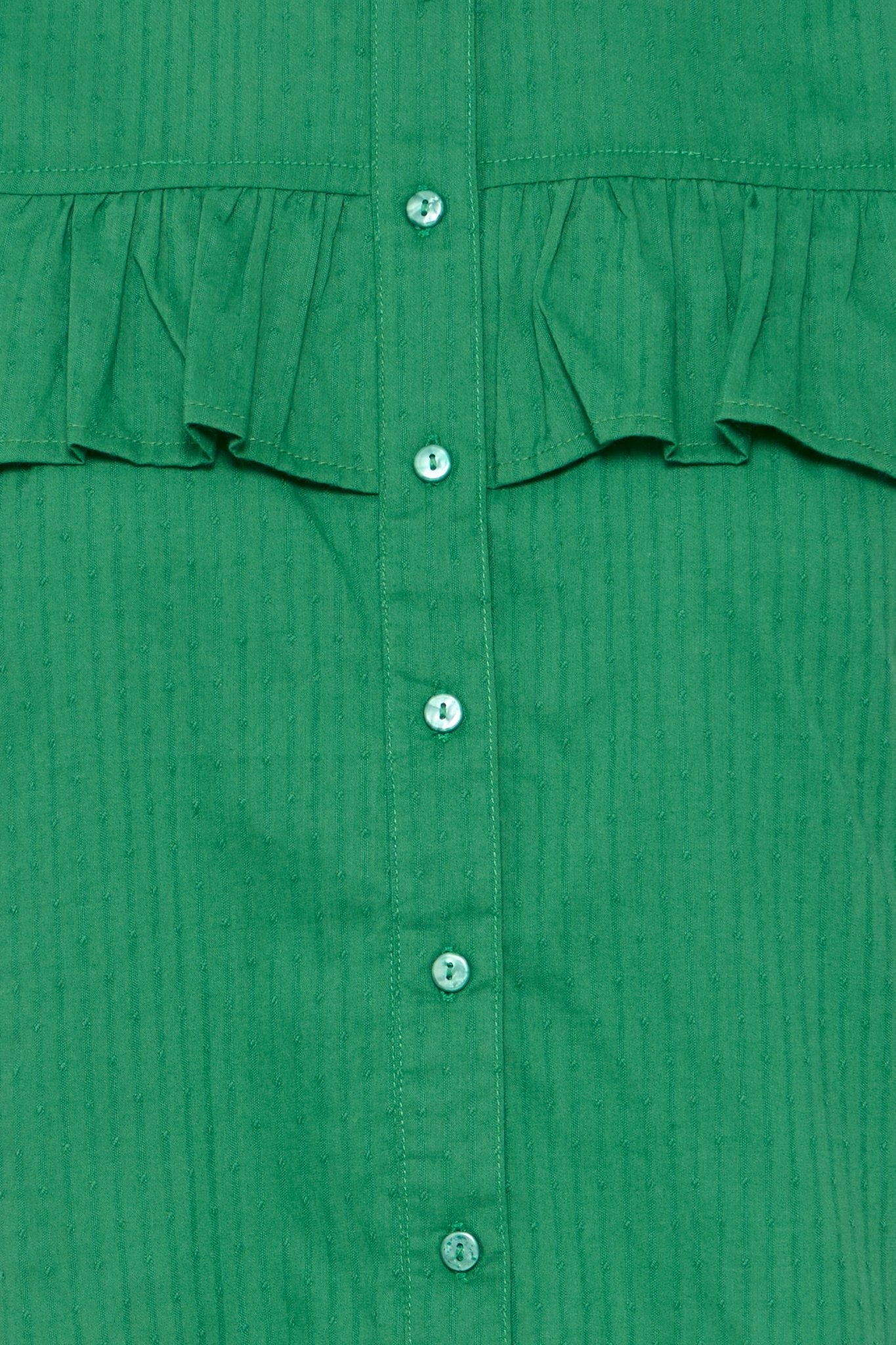 Grüne Rüschenbluse mit Cap Sleeves - Blossom Hair & Fashion