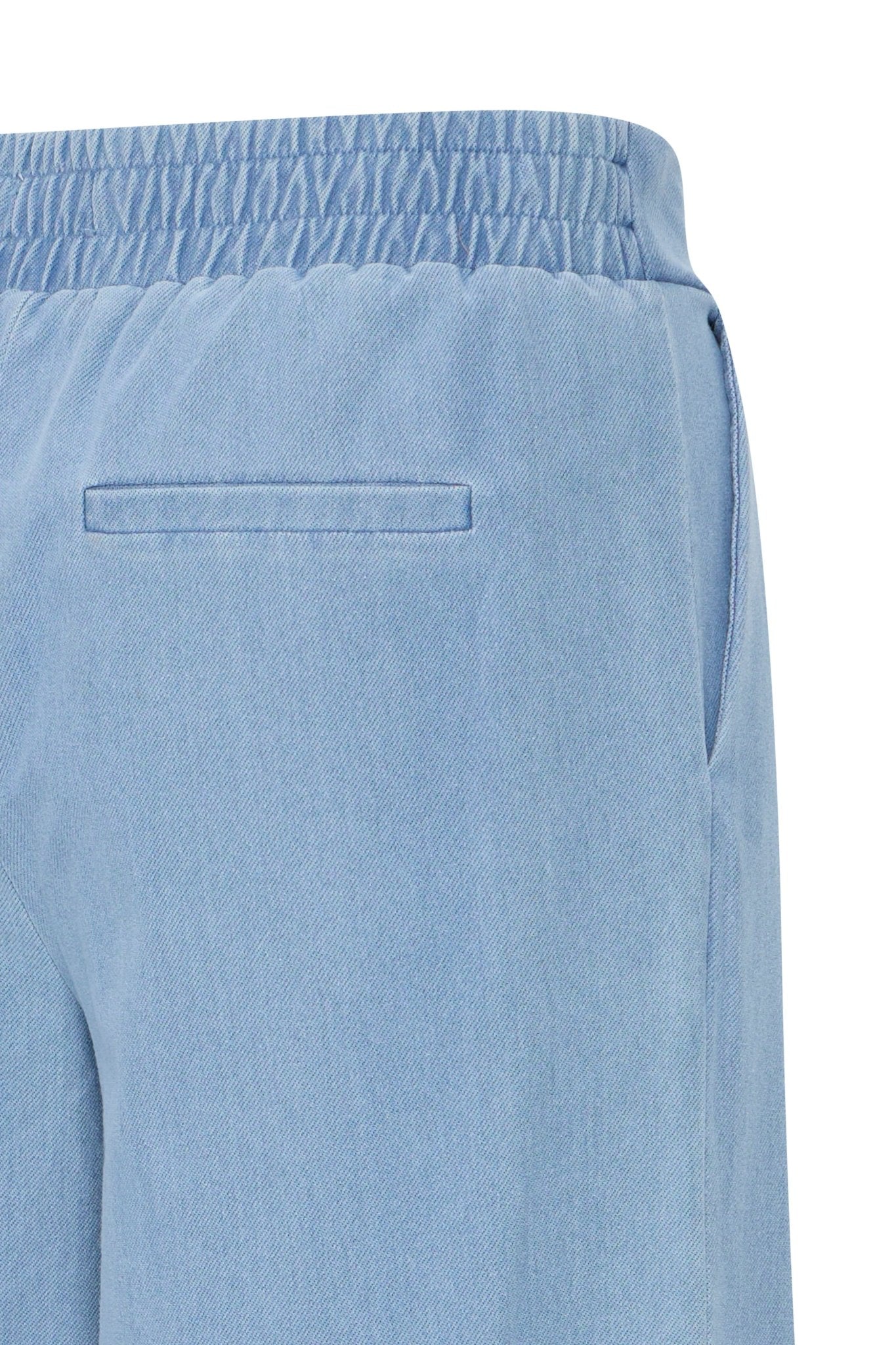 Hellblaue Damenhose mit weitem Bein und Stretchanteil - Blossom Hair & Fashion