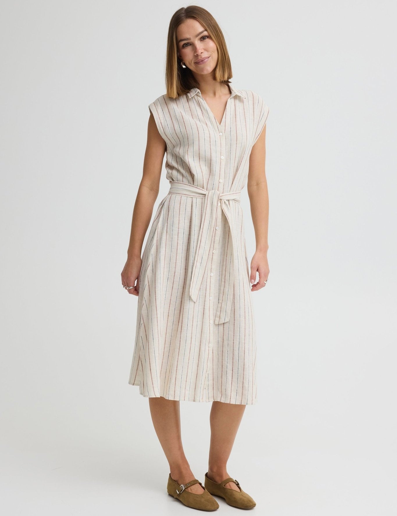 Hemdblusenkleid mit Streifen - Blossom Hair & Fashion