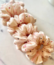 Herz Mini Satin Scrunchie Double Filled: Pink - Blossom Hair & Fashion