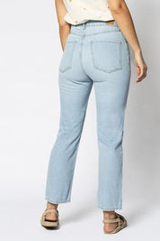 High - Waist Jeans mit geradem Bein aus Baumwolle - Blossom Hair & Fashion