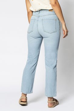 High - Waist Jeans mit geradem Bein aus Baumwolle - Blossom Hair & Fashion