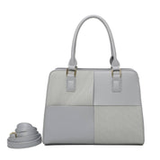 Himmelblaue Handtasche aus zwei Materialien - Blossom Hair & Fashion