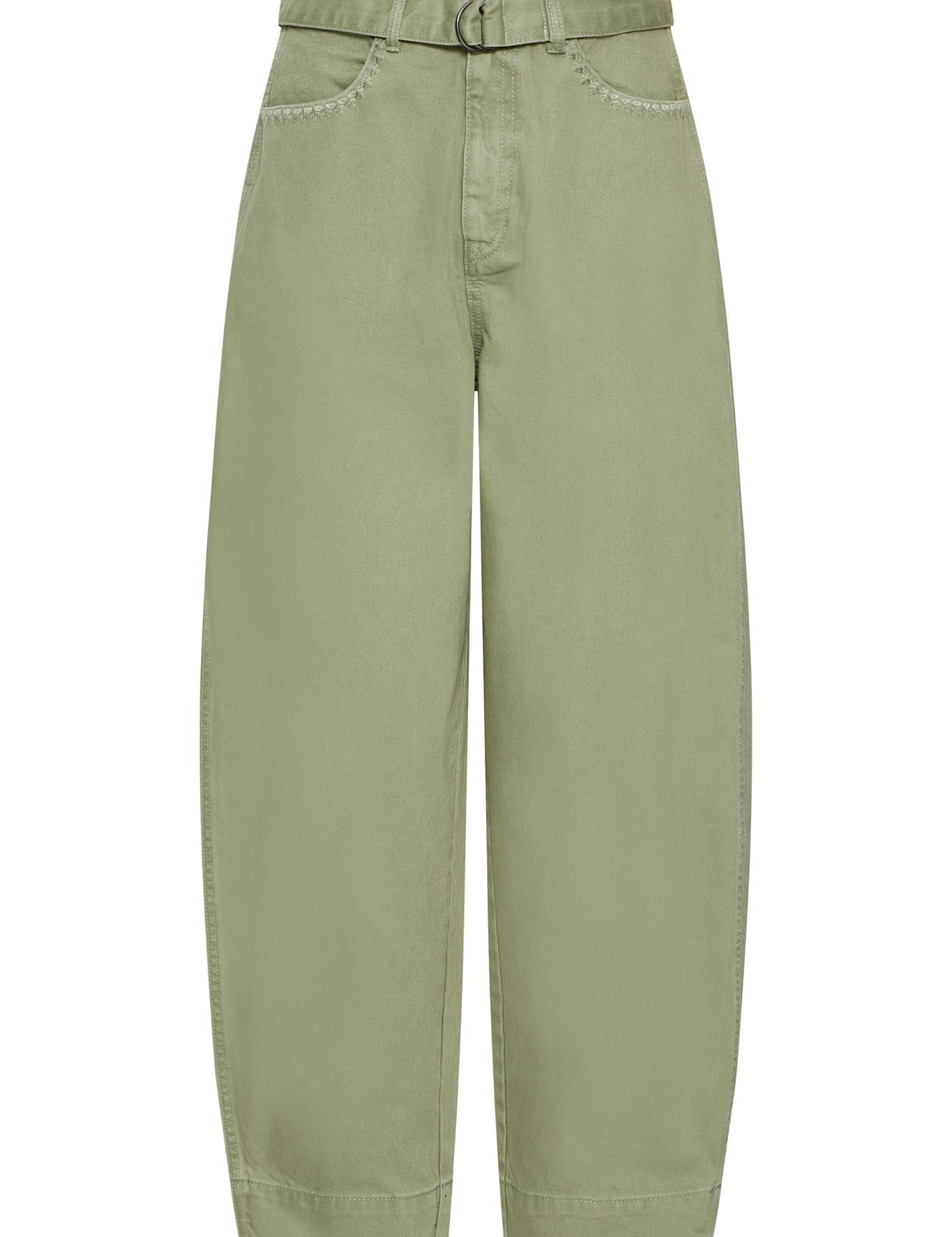 Hose in Grün mit Gürtel im Loose Fit - Blossom Hair & Fashion