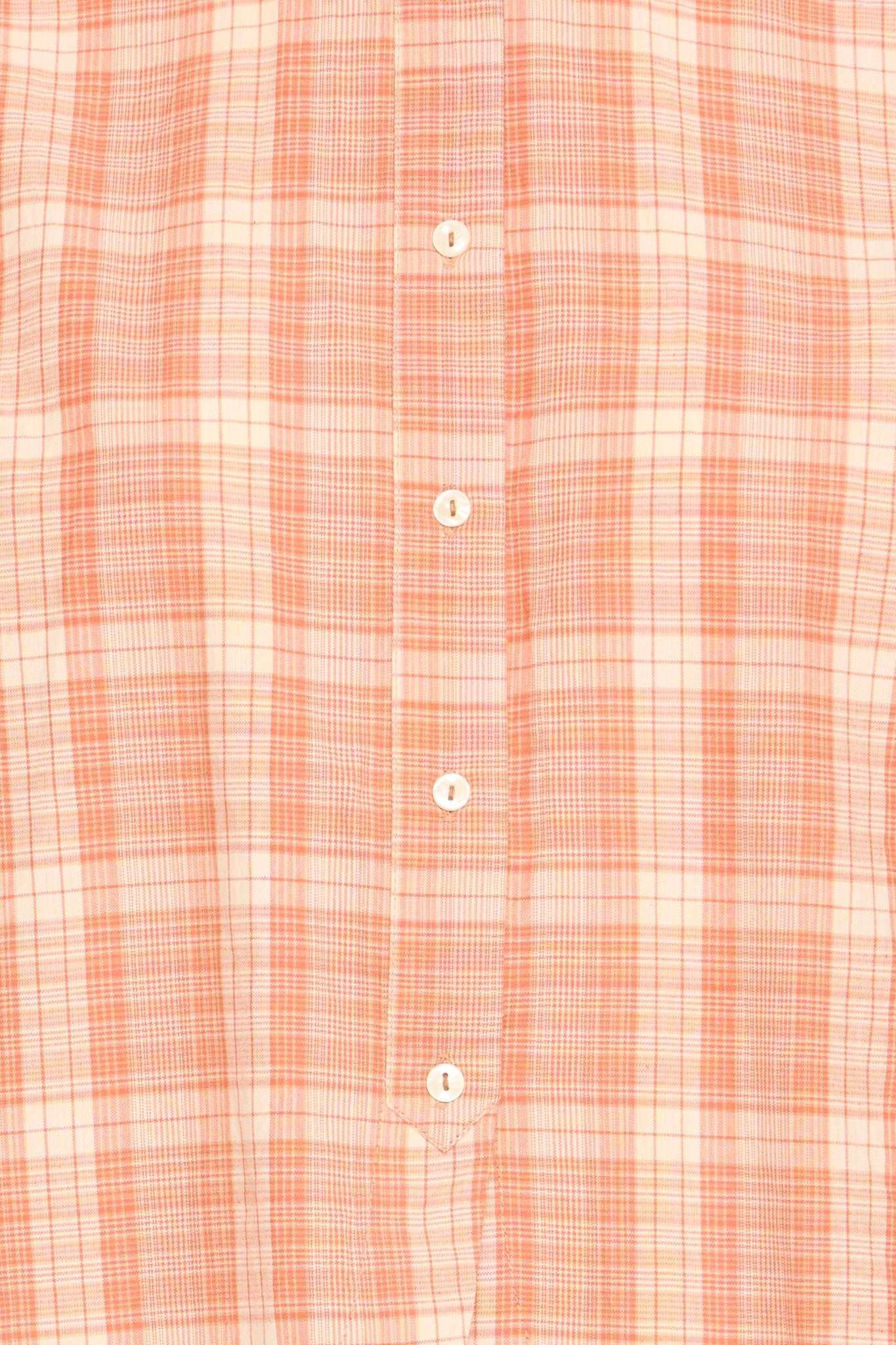 Karierte Loose Fit Bluse in Apricot - Blossom Hair & Fashion