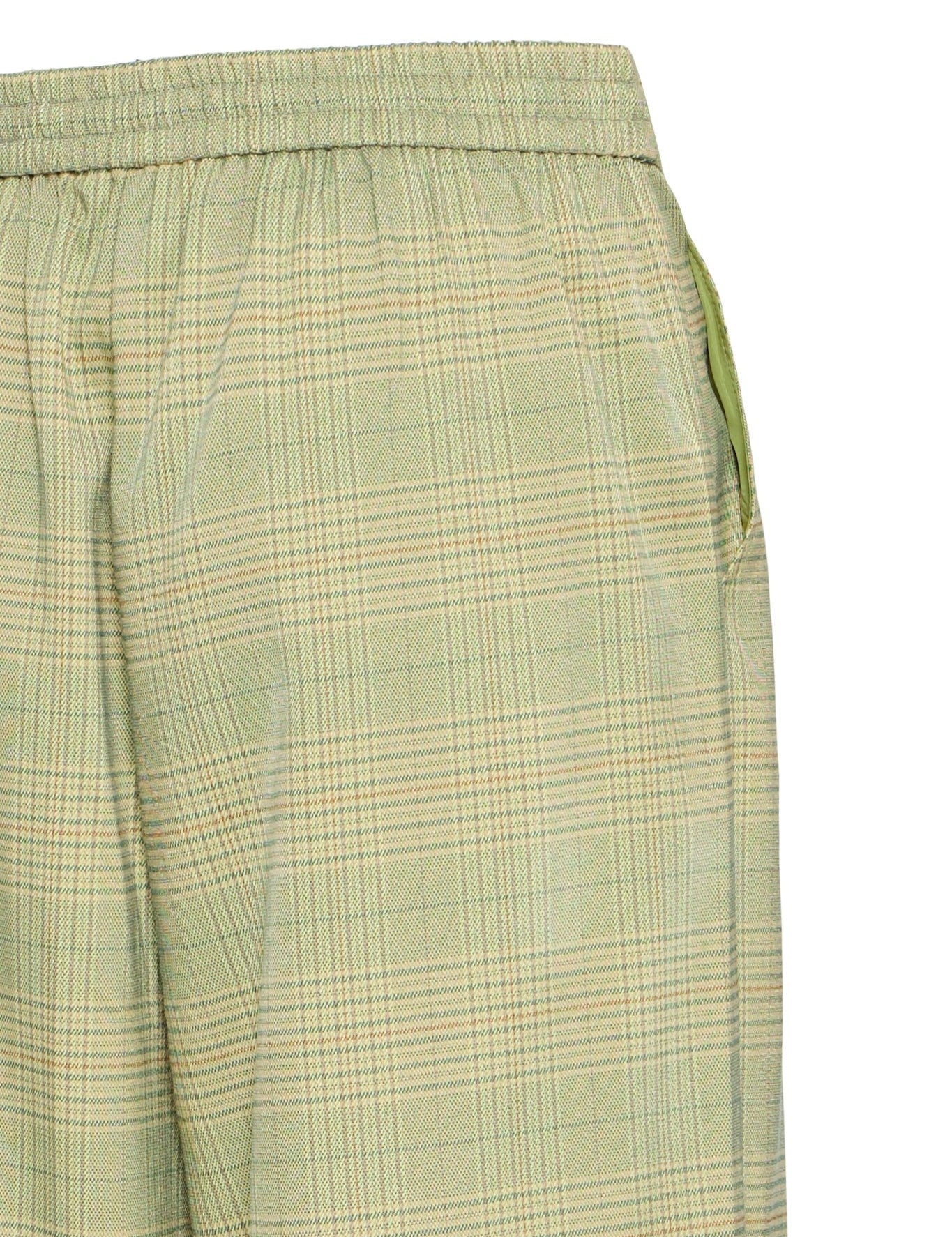 Karohose mit elastischem Bund in Grün im Regular Fit - Blossom Hair & Fashion