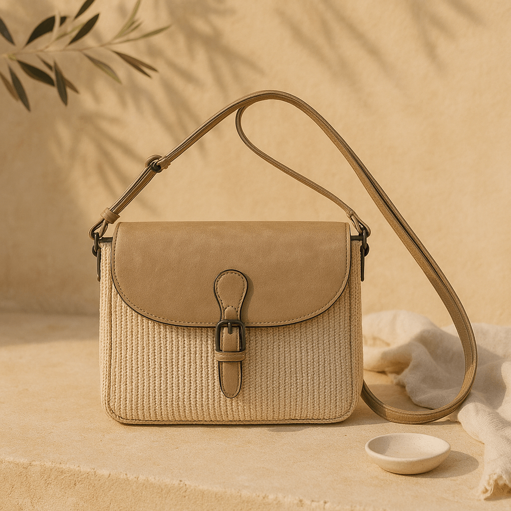 Kompakte Schultertasche mit elegantem Design und verstellbarem Riemen - Blossom Hair & Fashion