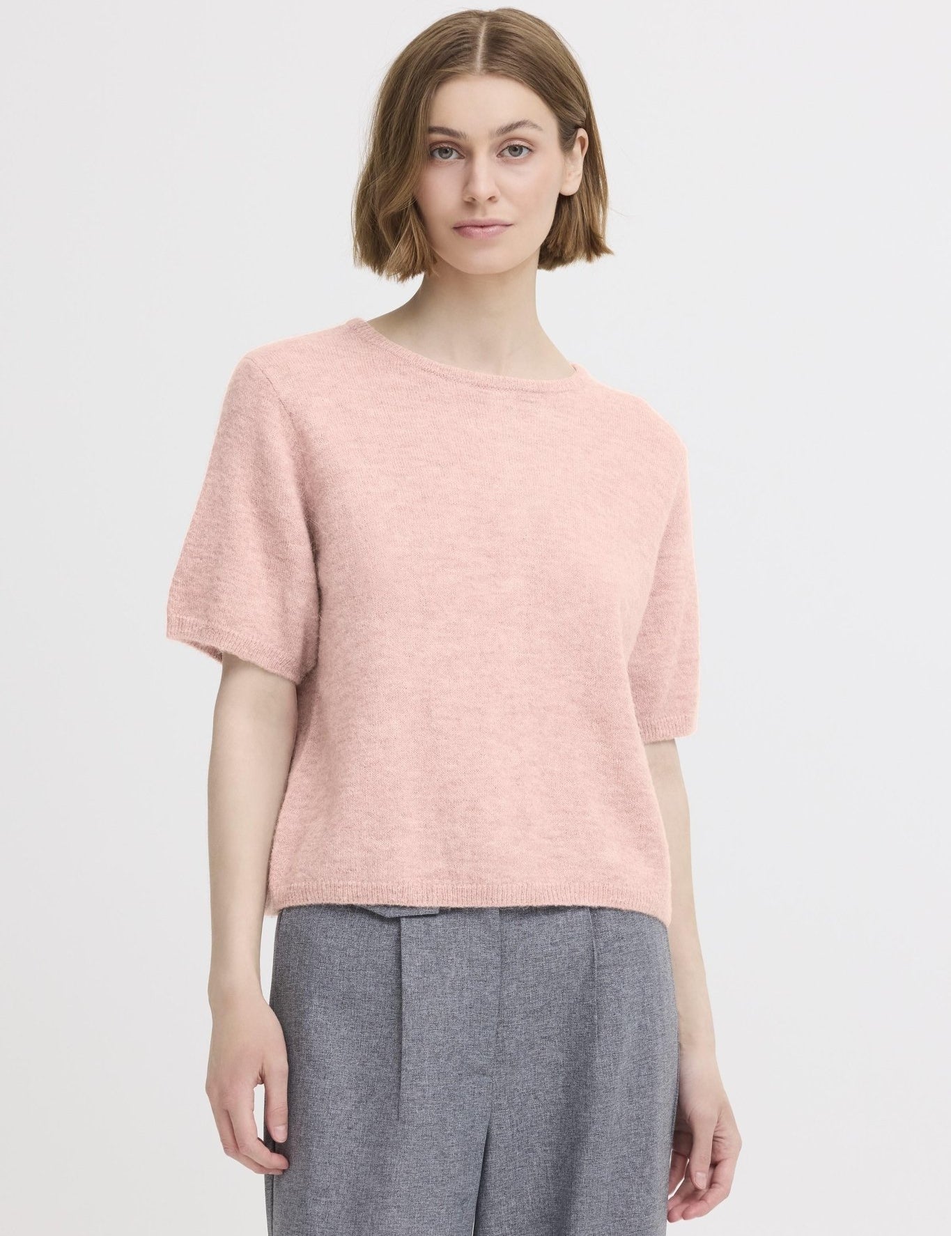Kurzarm - Pullover mit Knopfleiste hinten - Blossom Hair & Fashion