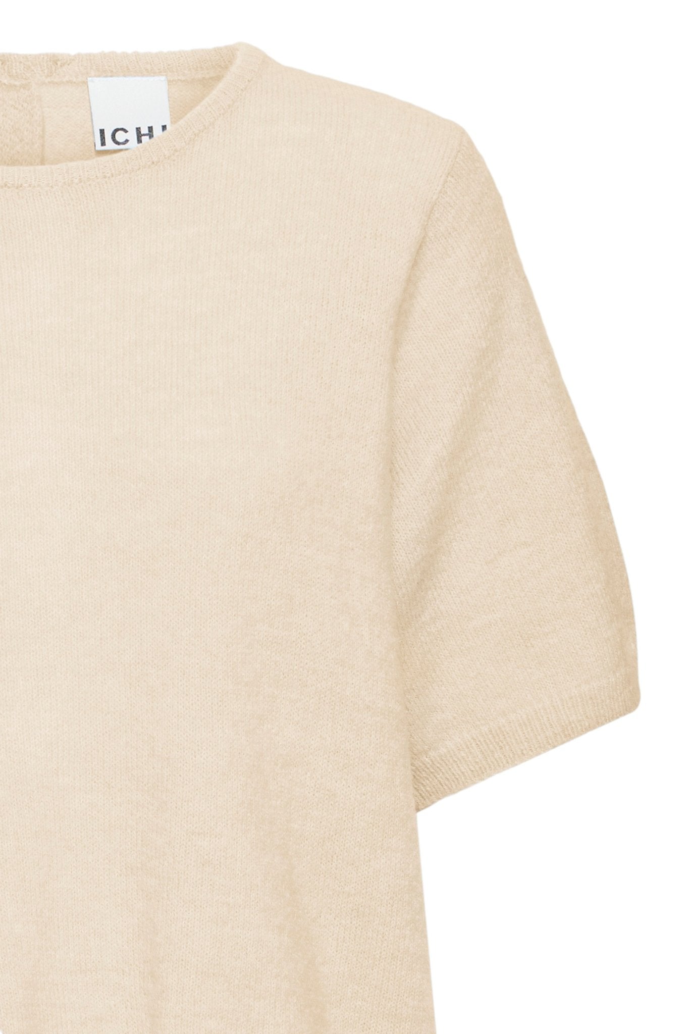 Kurzarm Strickpullover Dunkelgrau oder Beige Baumwolle - Blossom Hair & Fashion