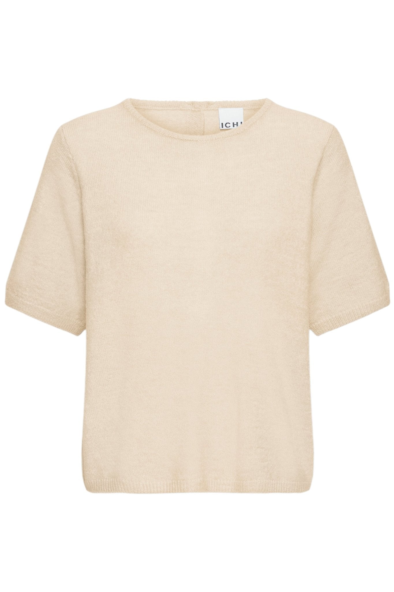Kurzarm Strickpullover Dunkelgrau oder Beige Baumwolle - Blossom Hair & Fashion