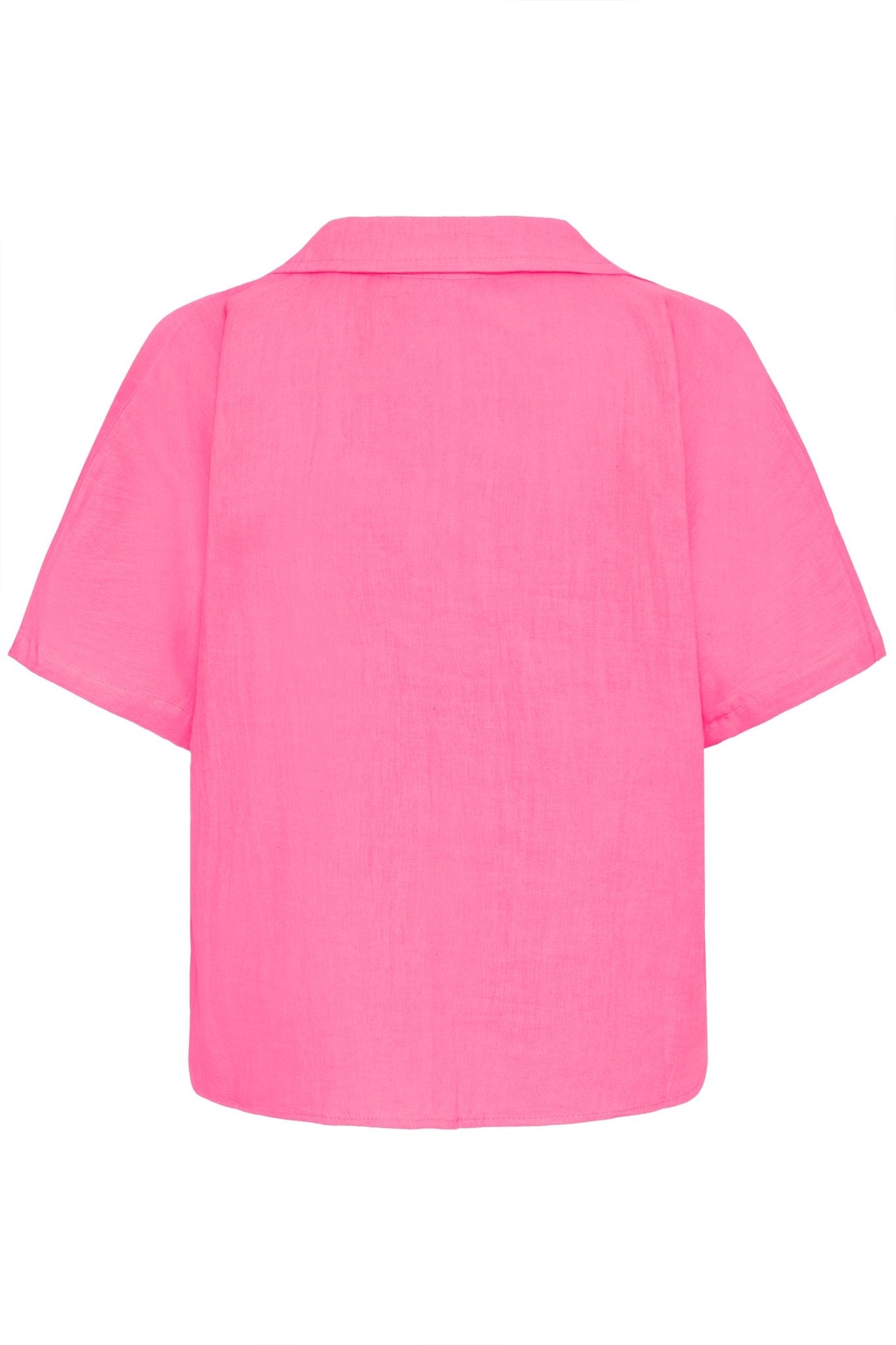 Kurzarmbluse in Pink oder Blau - Blossom Hair & Fashion