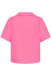 Kurzarmbluse in Pink oder Blau - Blossom Hair & Fashion