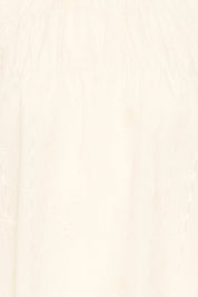 Kurzarmbluse mit Struktur in Creme - Blossom Hair & Fashion