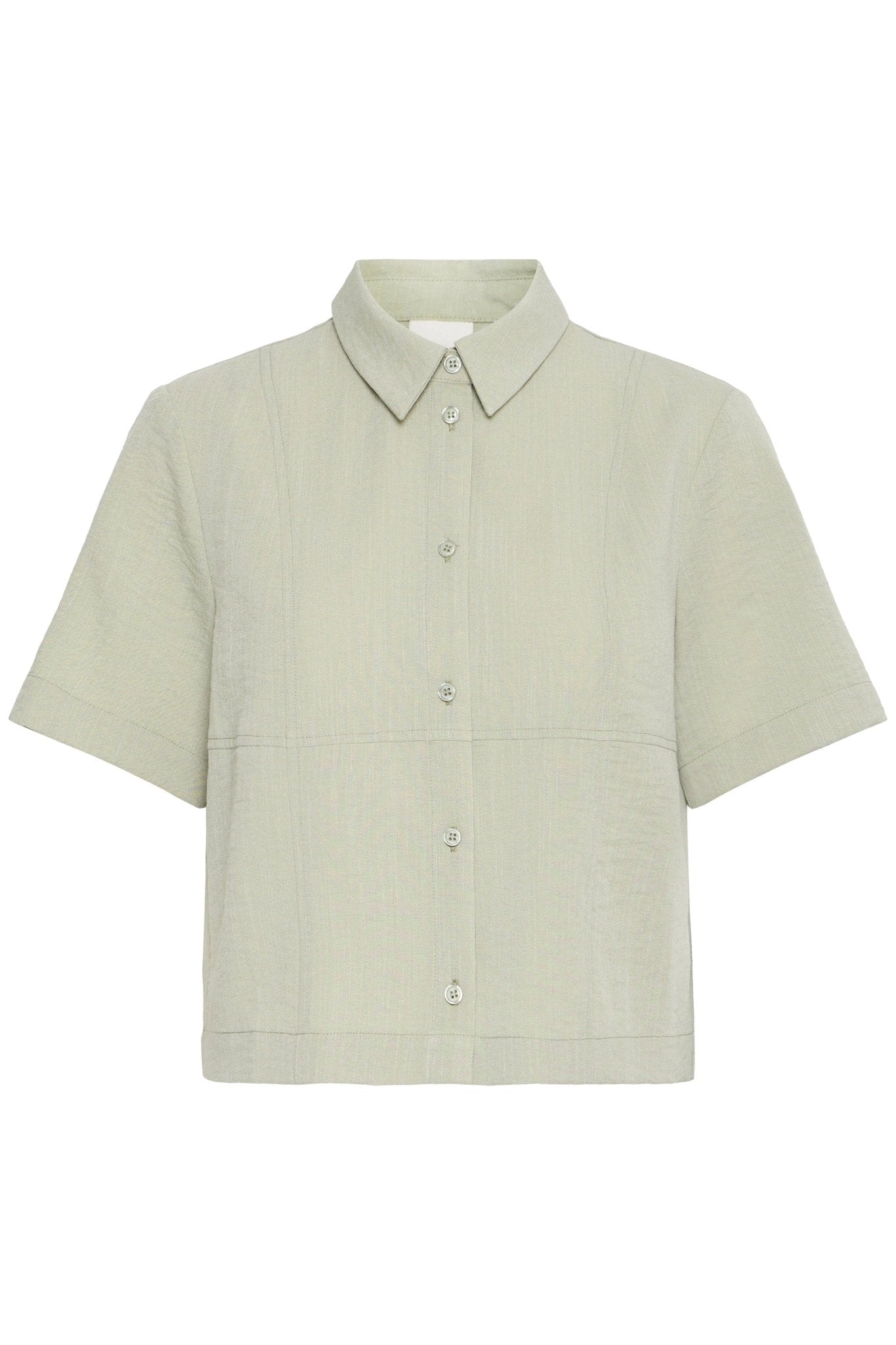 Kurzärmlige Bluse mit Kragen - Blossom Hair & Fashion