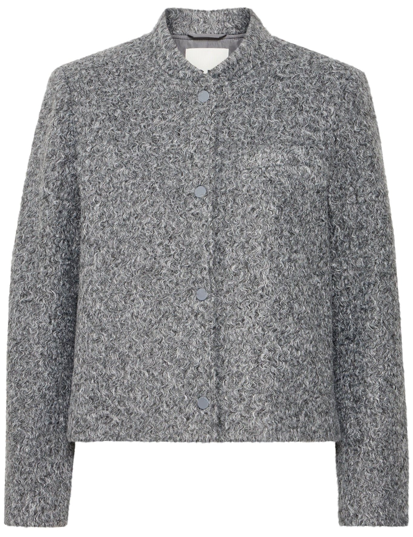 Kurzjacke in Grau mit Struktur - Blossom Hair & Fashion