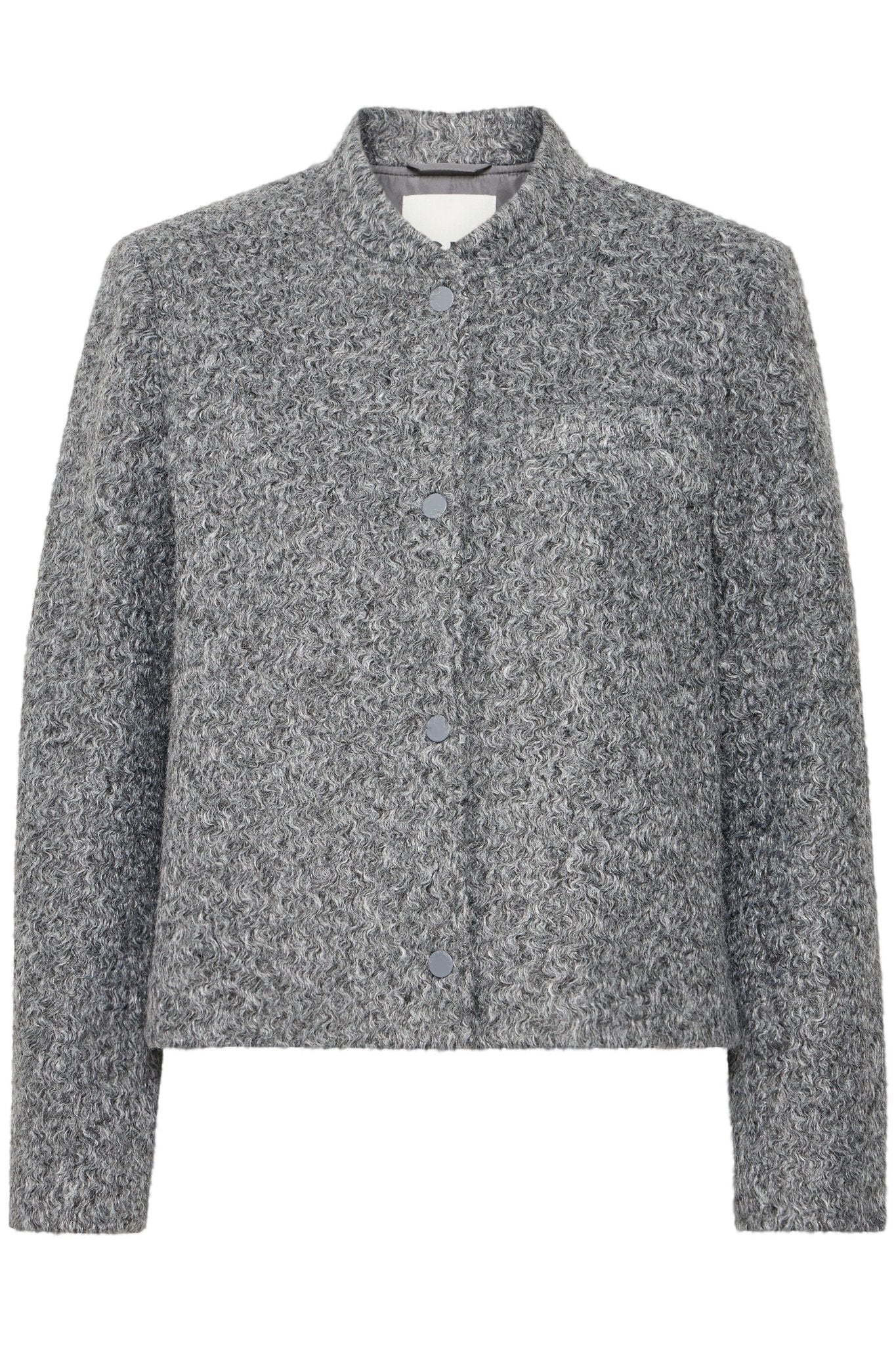 Kurzjacke in Grau mit Struktur - Blossom Hair & Fashion