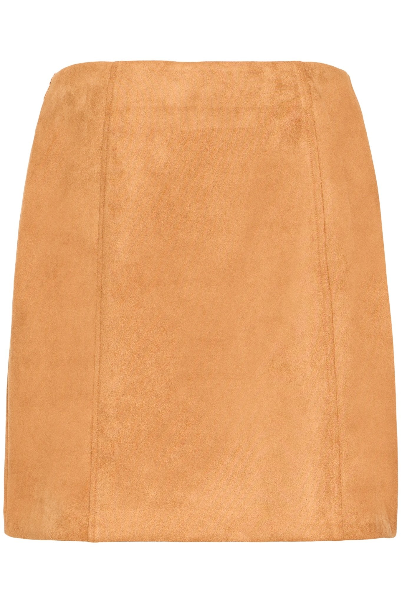 Kurzrock in Camel mit Knopfleiste und Taschen - Blossom Hair & Fashion