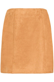 Kurzrock in Camel mit Knopfleiste und Taschen - Blossom Hair & Fashion